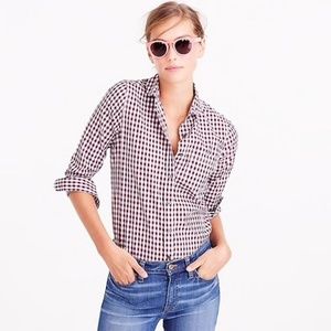 J. Crew Club Collar Gingham Boy Shirt